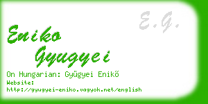 eniko gyugyei business card